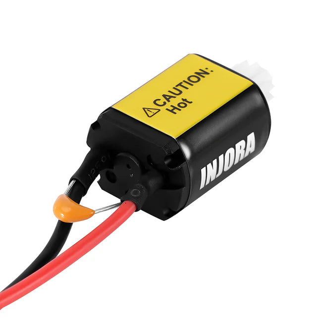 INJORA - 030 Brushed Motor with Mount for Losi Micro-B Micro-T (45T) - Motor with Plastic Pinion