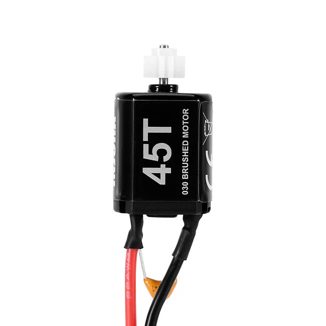 INJORA - 030 Brushed Motor with Mount for Losi Micro-B Micro-T (45T) - Motor with Plastic Pinion