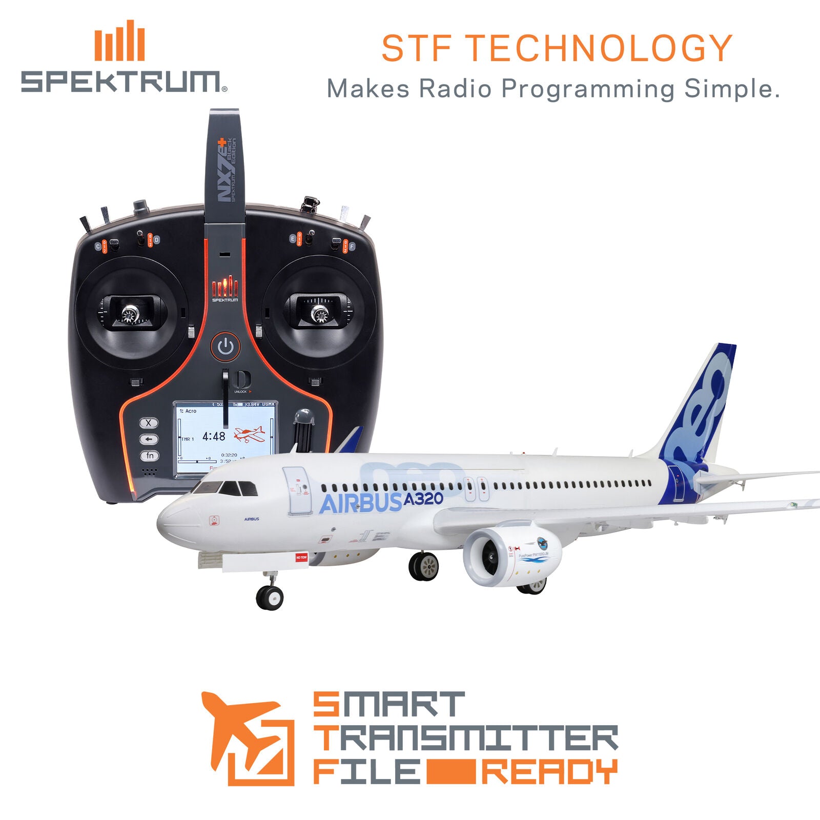 E-flite - Airbus A320neo Twin 64mm EDF BNF Basic with AS3X+ and SAFE Select