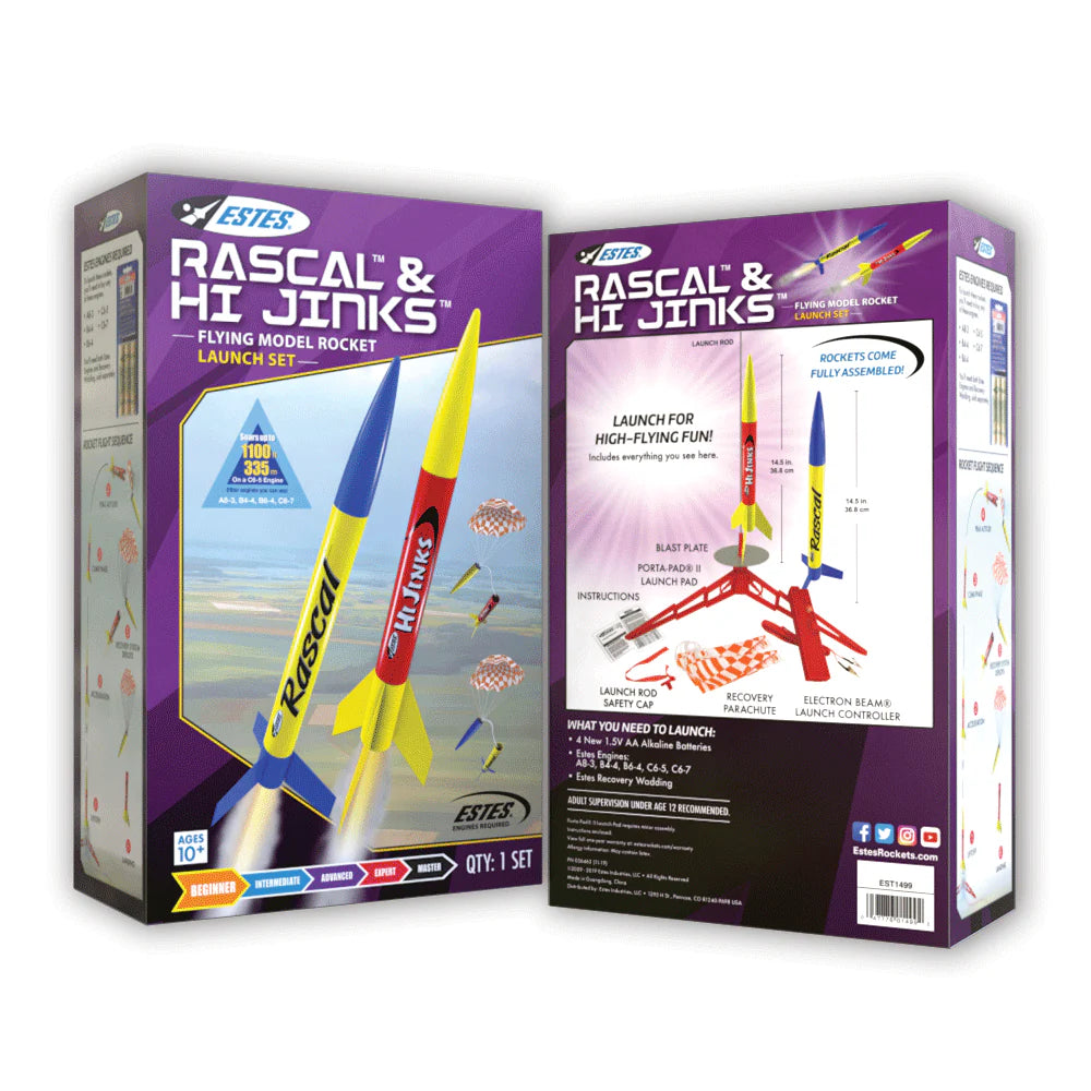 Estes - Rascal & HiJinks Rocket Launch Set, RTF (Ready to Fly)