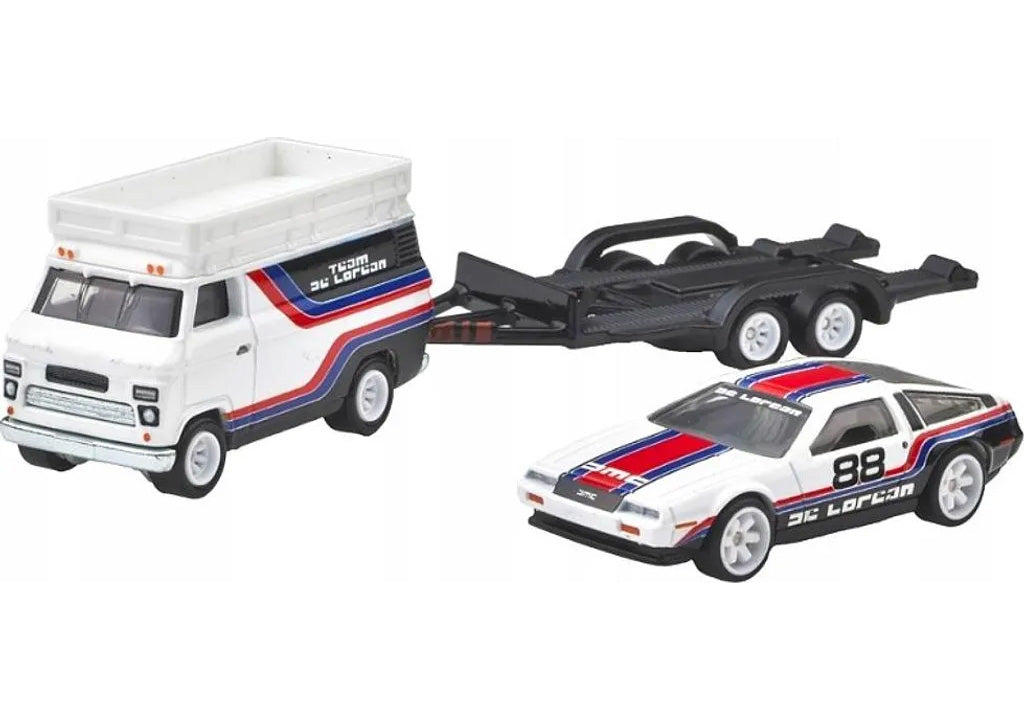 Mattel - Hot Wheels 2025 Team Transport Case F DMC Delorean & HW Rally Hauler #78