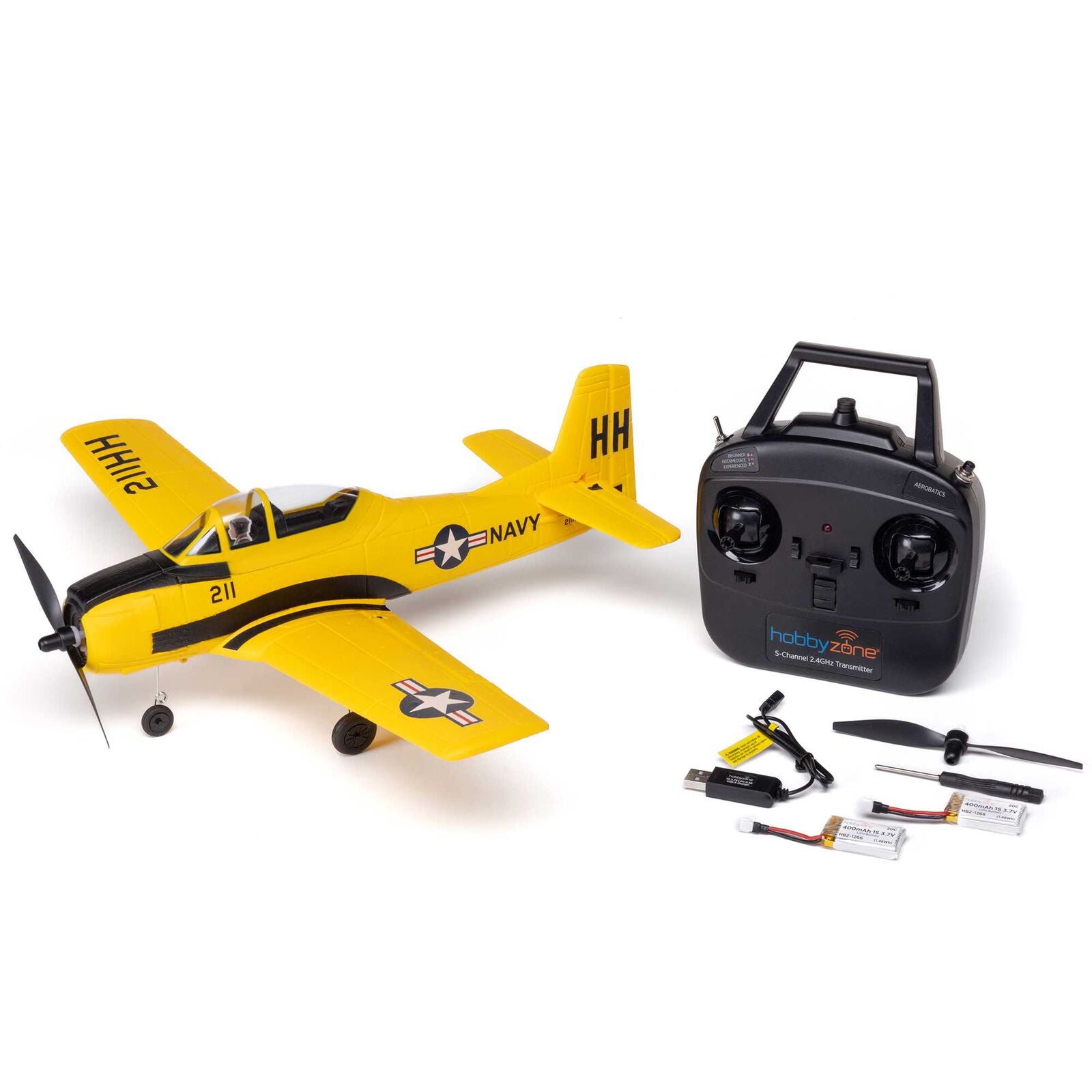 HobbyZone - T-28 Trojan 450mm RTF with SAFE (2 Flight Batteries Included)
