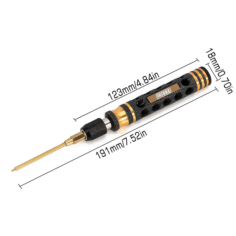 INJORA - 8-in-1 Hex, Phillips Screwdriver, Nut Drivers Quick Change Tool Kit for 1/24 1/18 Mini RC