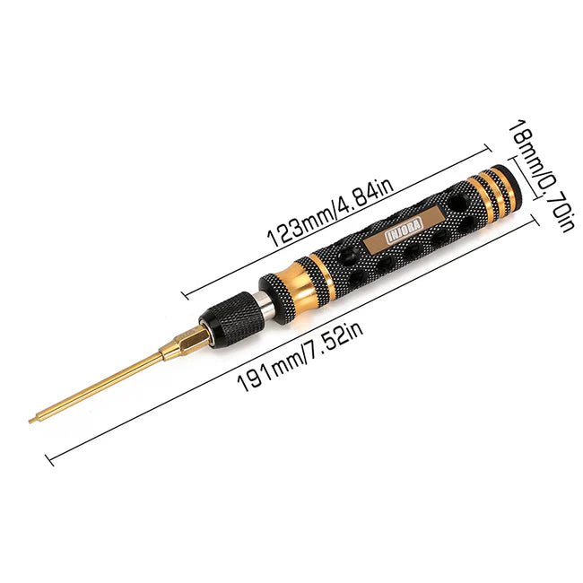 INJORA - 6-in-1 Hex Screwdrivers Nut Drivers Quick Change RC Tool Kit for FCX24 SCX24 AX24