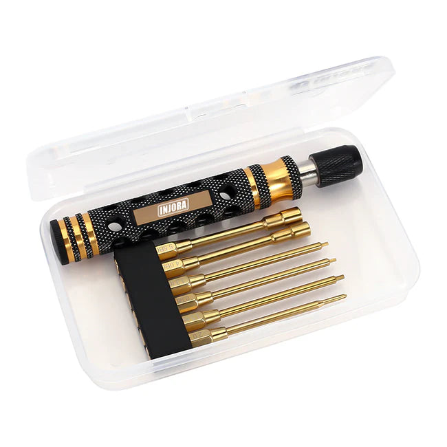 INJORA - 6-in-1 Hex Screwdrivers Nut Drivers Quick Change RC Tool Kit for FCX24 SCX24 AX24