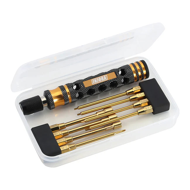 INJORA - 8-in-1 Hex, Phillips Screwdriver, Nut Drivers Quick Change Tool Kit for 1/24 1/18 Mini RC