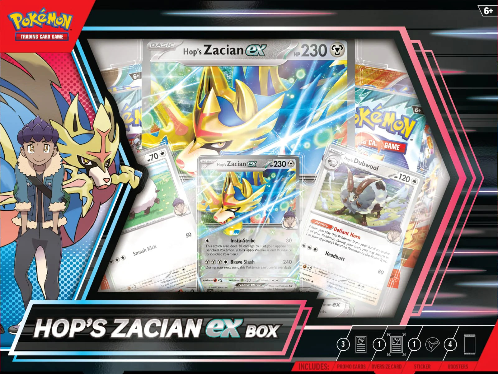 Pokemon TCG: Hop´s Zacian EX - Box - Ingles