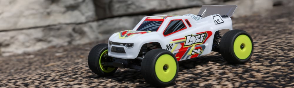 Team Losi - 1/28 Micro-T 2S 2WD RTR Stadium Truck (Battery & Charger Included), White