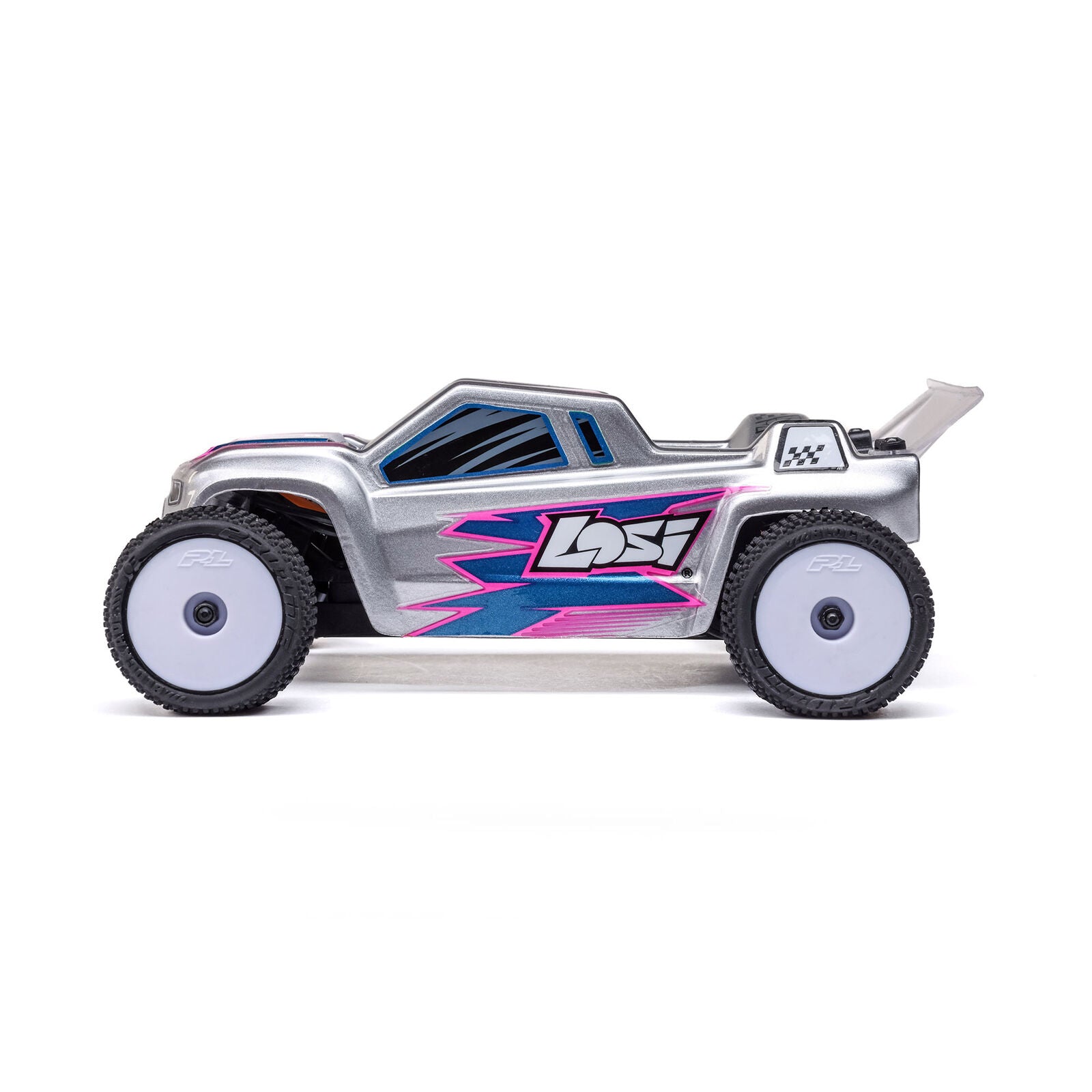 Team Losi - 1/28 Micro-T 2S 2WD RTR Stadium Truck (Battery & Charger Included), Silver