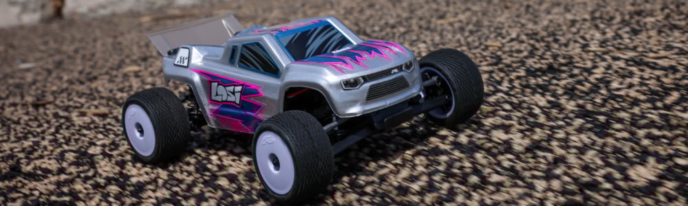 Team Losi - 1/28 Micro-T 2S 2WD RTR Stadium Truck (Battery & Charger Included), Silver