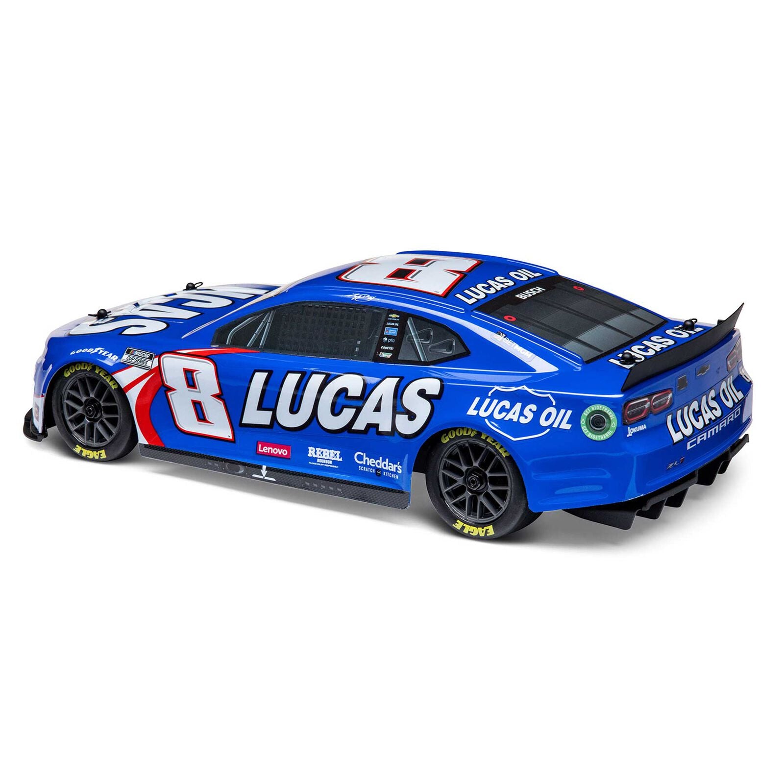Team Losi - 1/12 NASCAR RC Racecar Kyle Busch No. 8 2024 Lucas Oil Chevrolet ZL1 Camaro 2S AWD RTR Brushed On-Road (Battery & Charger Included), Blue