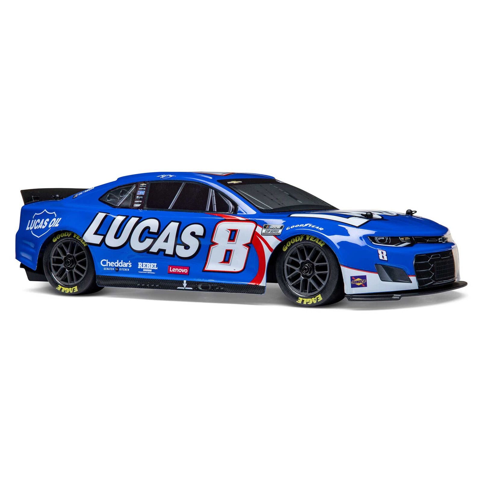 Team Losi - 1/12 NASCAR RC Racecar Kyle Busch No. 8 2024 Lucas Oil Chevrolet ZL1 Camaro 2S AWD RTR Brushed On-Road (Battery & Charger Included), Blue