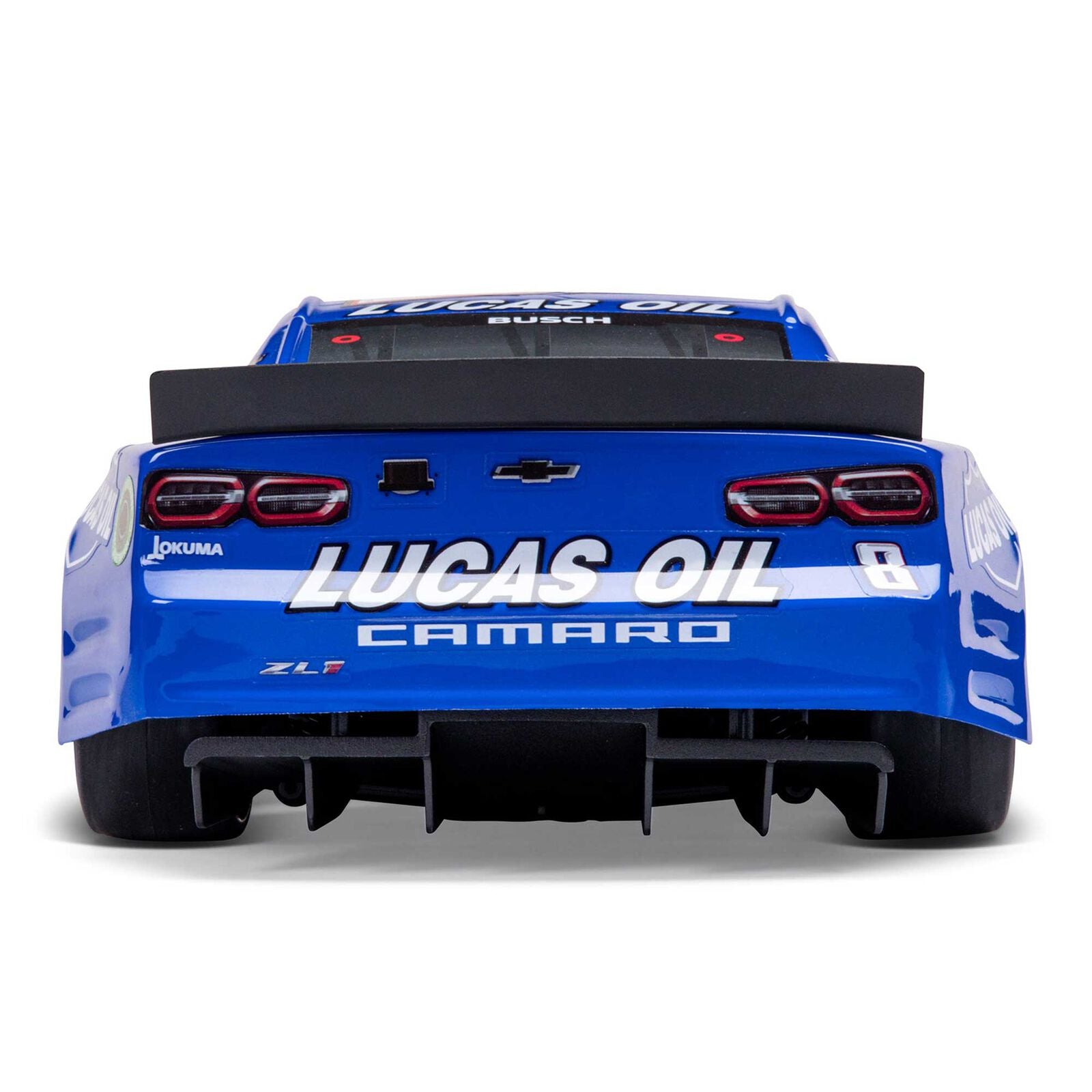 Team Losi - 1/12 NASCAR RC Racecar Kyle Busch No. 8 2024 Lucas Oil Chevrolet ZL1 Camaro 2S AWD RTR Brushed On-Road (Battery & Charger Included), Blue