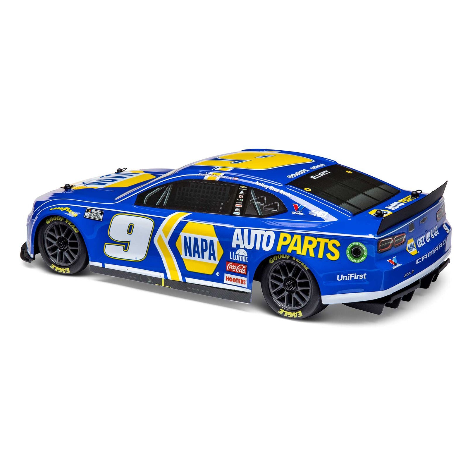 Team Losi - 1/12 NASCAR RC Racecar Chase Elliott No. 9 2024 NAPA Chevrolet ZL1 Camaro 2S AWD RTR Brushed On-Road (Battery & Charger Included), Blue