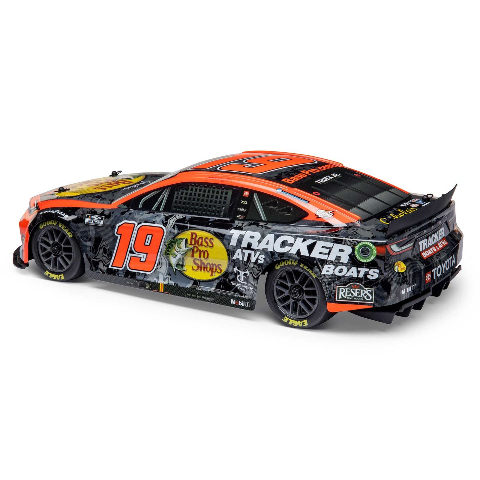 Team Losi - 1/12 NASCAR RC Racecar Martin Truex Jr. No. 19 2024 Bass Pro Toyota Camry 2S AWD RTR Brushed On-Road (Battery & Charger Included), Orange
