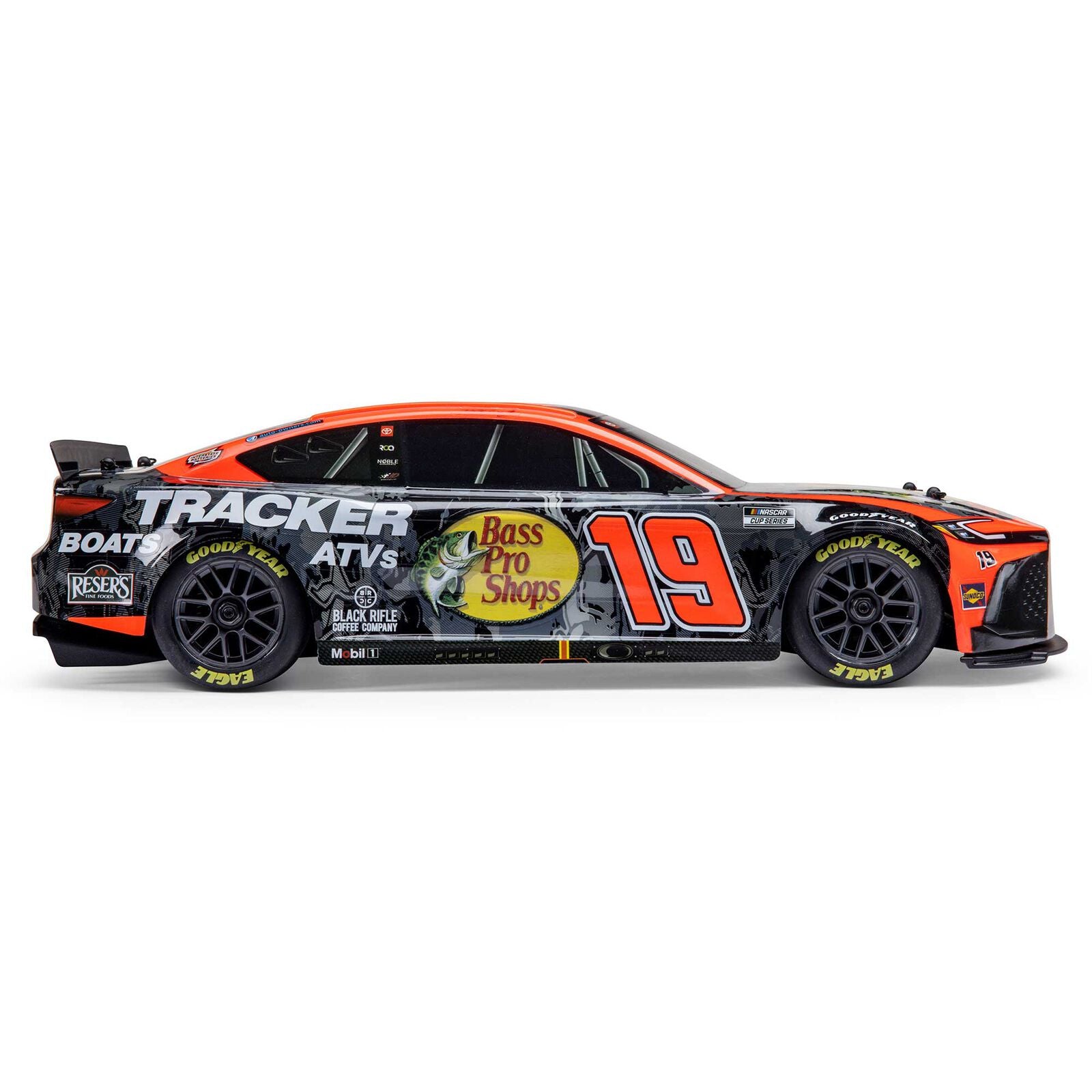 Team Losi - 1/12 NASCAR RC Racecar Martin Truex Jr. No. 19 2024 Bass Pro Toyota Camry 2S AWD RTR Brushed On-Road (Battery & Charger Included), Orange