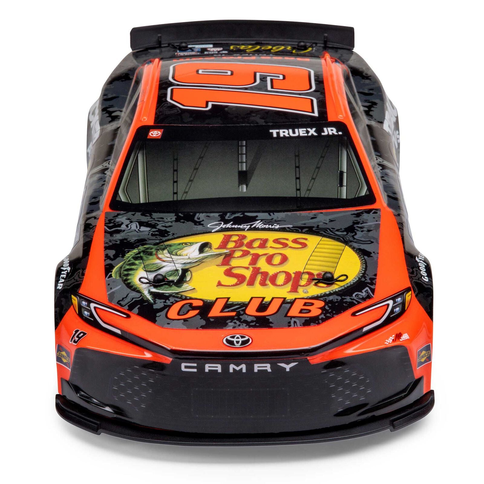 Team Losi - 1/12 NASCAR RC Racecar Martin Truex Jr. No. 19 2024 Bass Pro Toyota Camry 2S AWD RTR Brushed On-Road (Battery & Charger Included), Orange