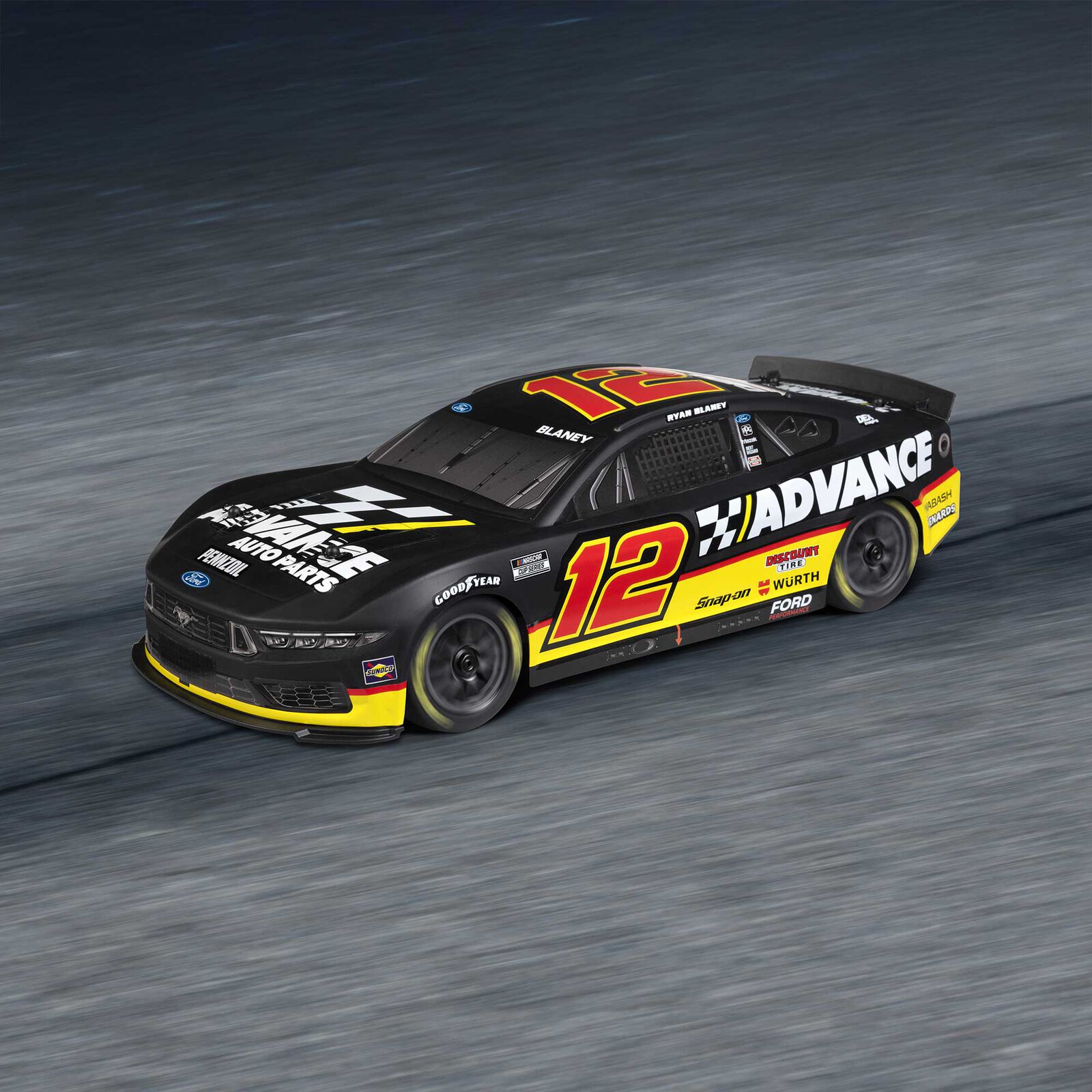 Team Losi - 1/12 Losi NASCAR 2025 Ryan Blaney No. 12 Advance Auto (Battery & Charger Included)