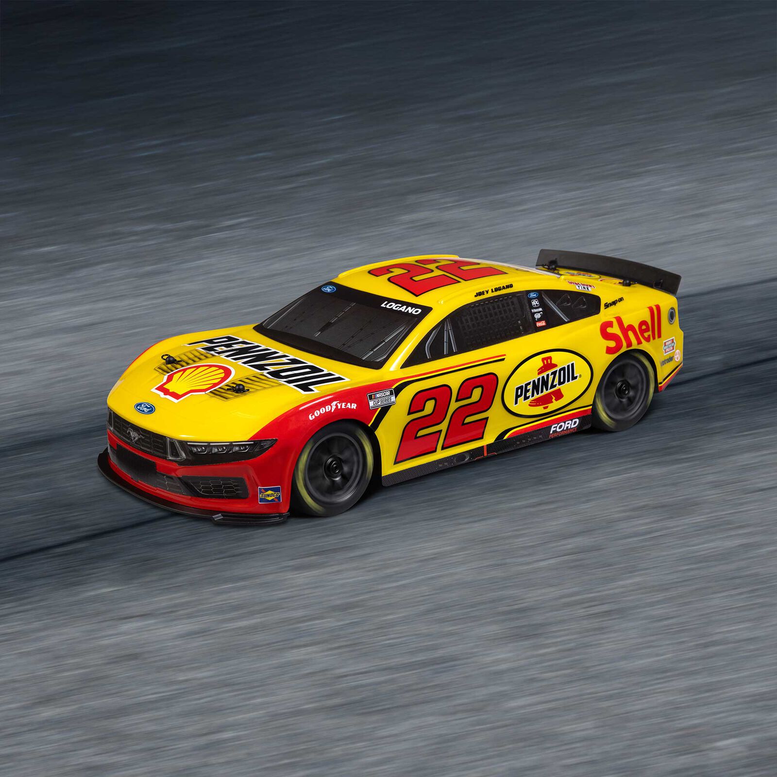 Team Losi - 1/12 Losi NASCAR 2025 Joey Logano No. 22 Shell (Battery & Charger Included)