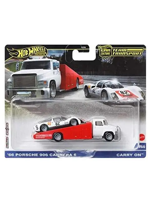 Mattel - HOT WHEELS Porsche 906 Carrera Carry On Car Culture Team Premium