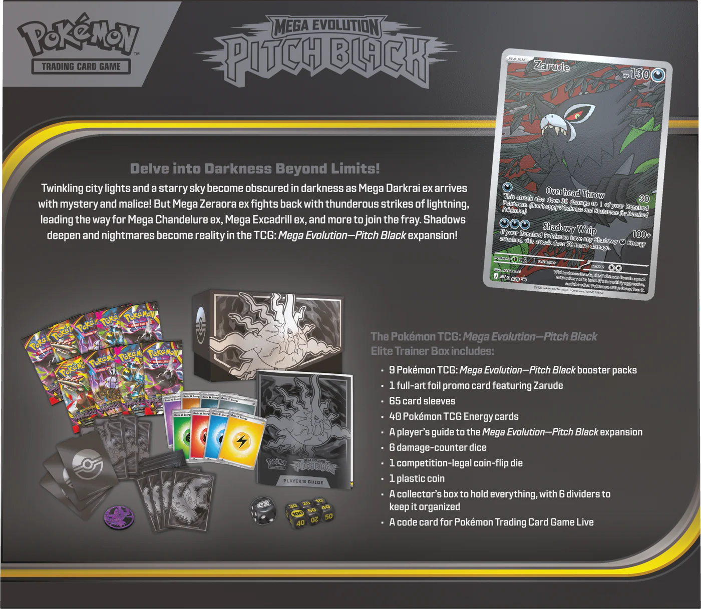 Pokemon TCG: Mega Evolution Pitch Black - Elite Trainer Box (Ingles)