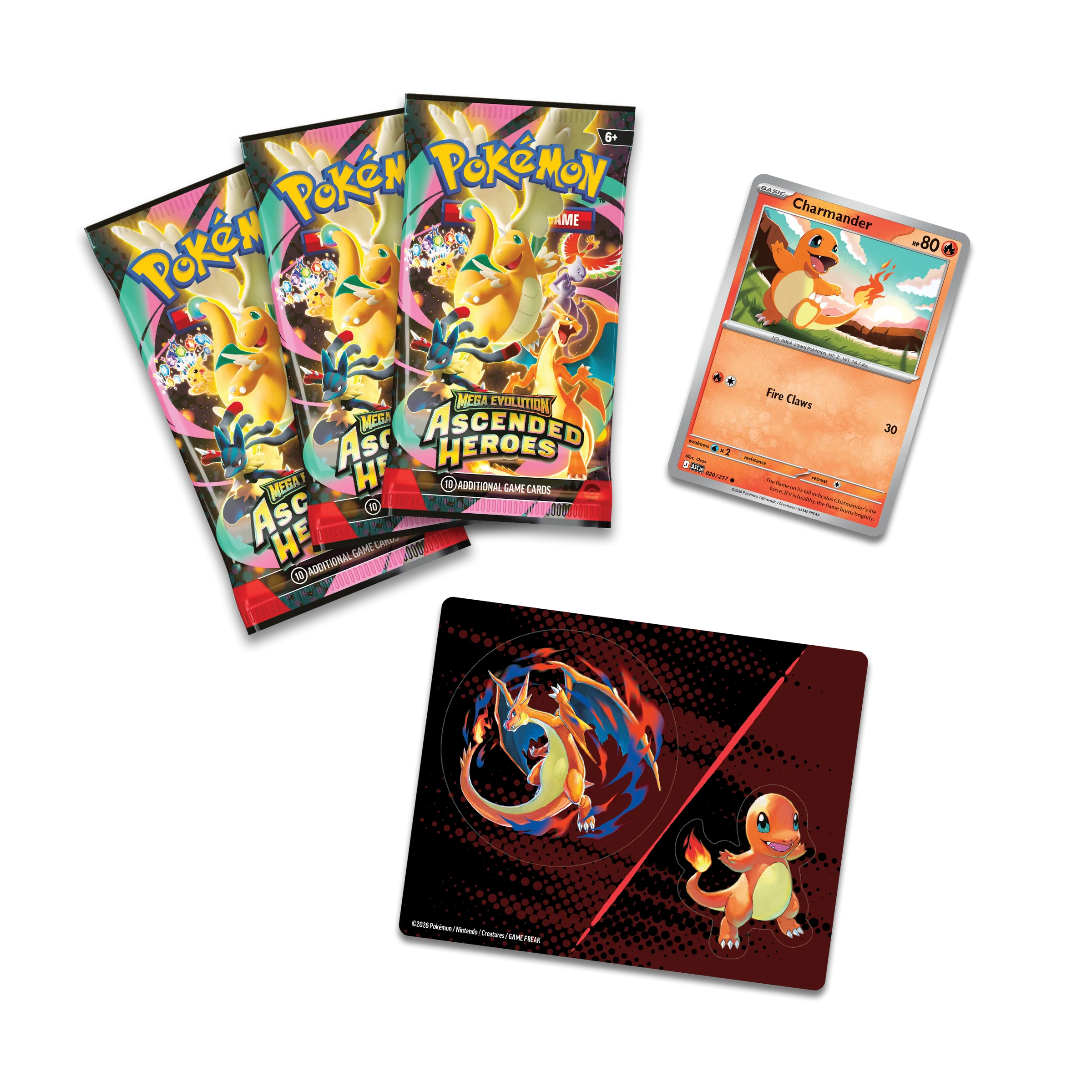 Pokemon TCG: Mega Evolution Ascended Heroes - Tech Sticker Collection (Charmander) (Ingles)