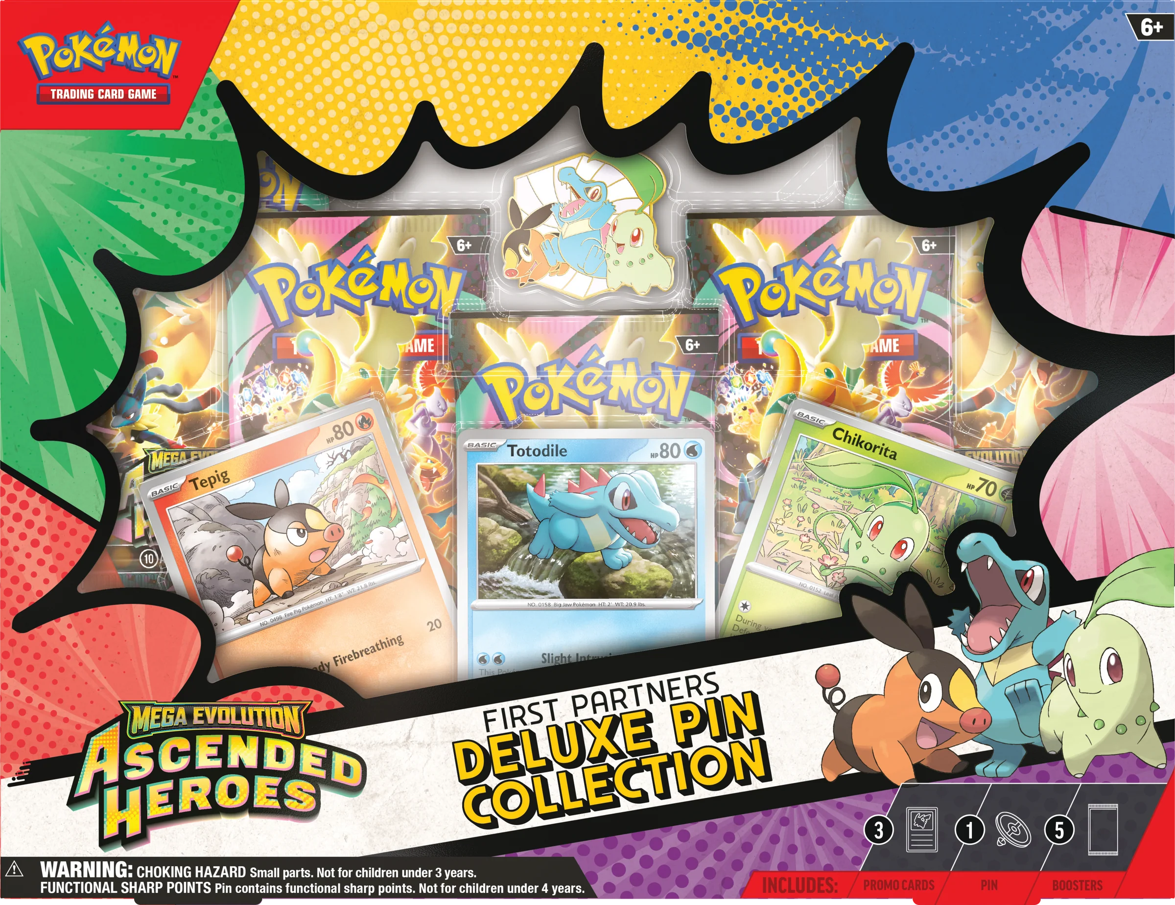 Pokémon TCG: Mega Evolution - Ascended Heroes - Deluxe Pin Collection - First Partners (Ingles)