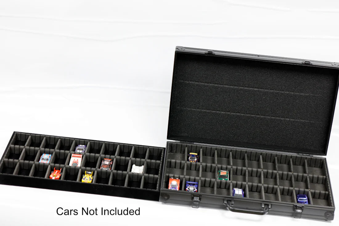 Power Hobby - HO Slot Car Aluminum Carrying Case For AFX Auto World Tyco Aurora Fits 60 cars