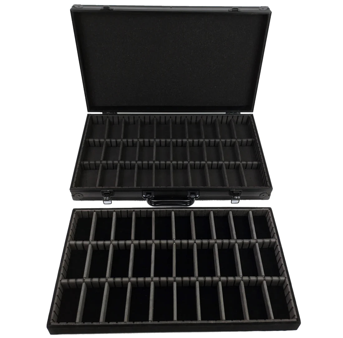 Power Hobby - HO Slot Car Aluminum Carrying Case For AFX Auto World Tyco Aurora Fits 60 cars