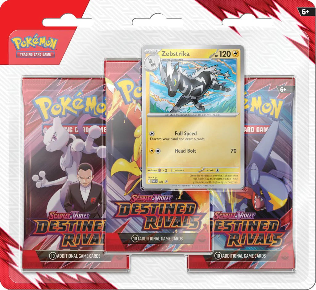 Pokémon TCG: Scarlet & Violet Destined Rivals Three-Booster Blister - Inglés