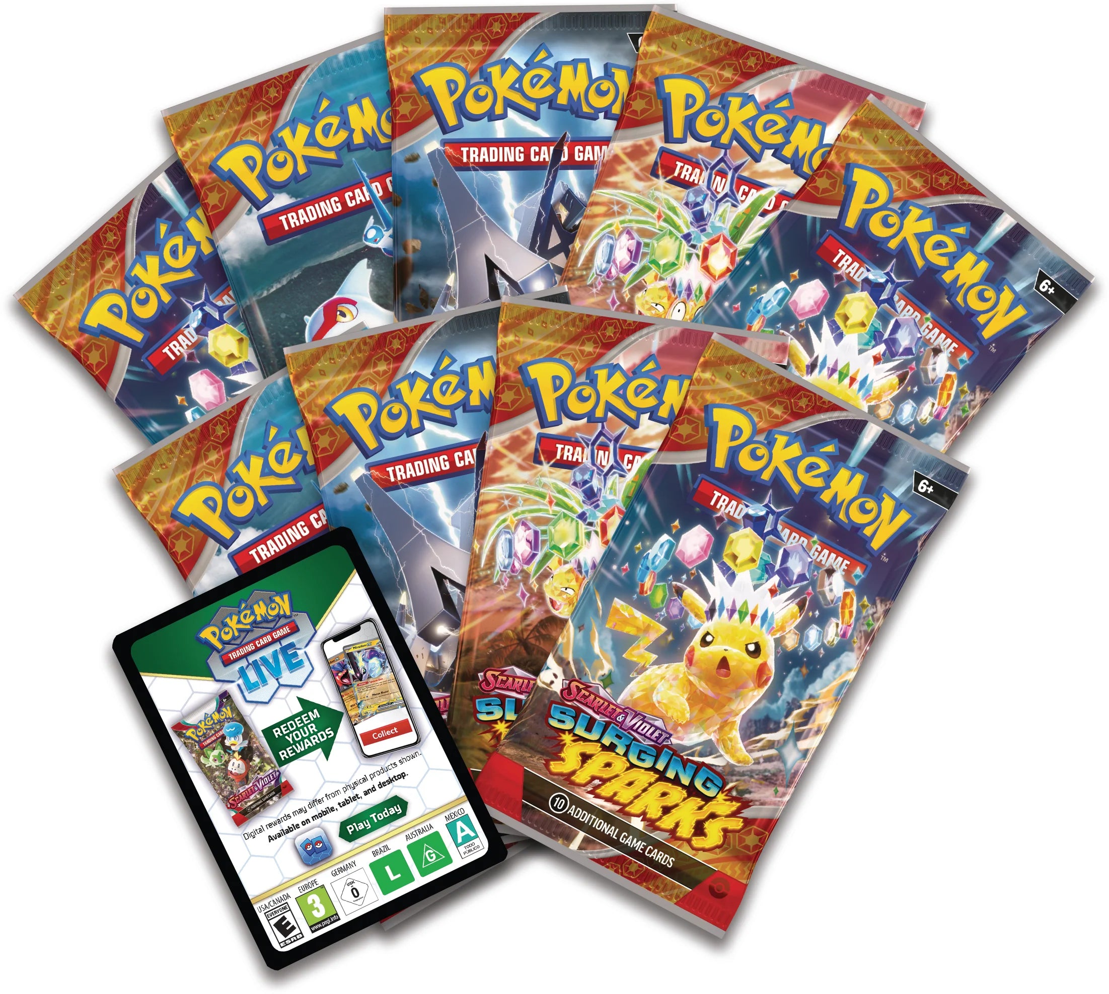 Pokemon TCG Scarlet & Violet: Surging Sparks - Elite Trainer Box Pikachu (Ingles)