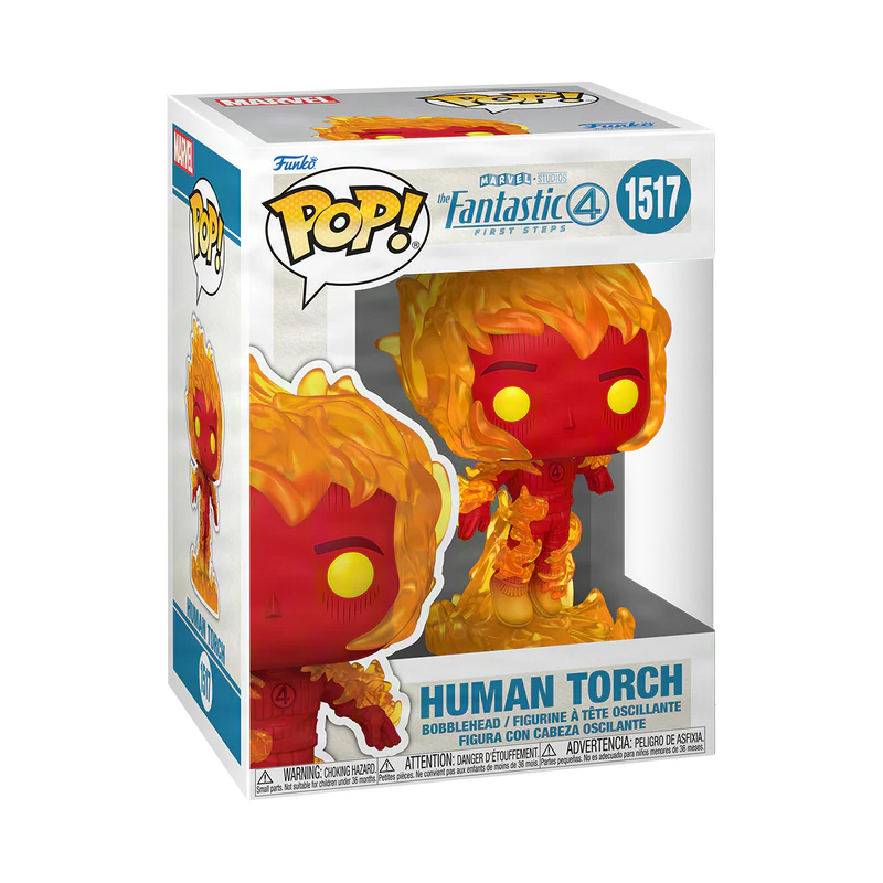 Funko Pop Marvel: Los Cuatro Fantasticos - Antorcha Humana, #1517