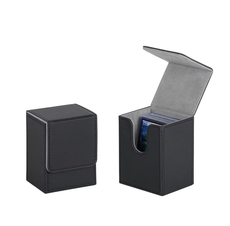 Avyx - Deck Box con capacidad para 100 cartas con mica protectora (Black - Gray)