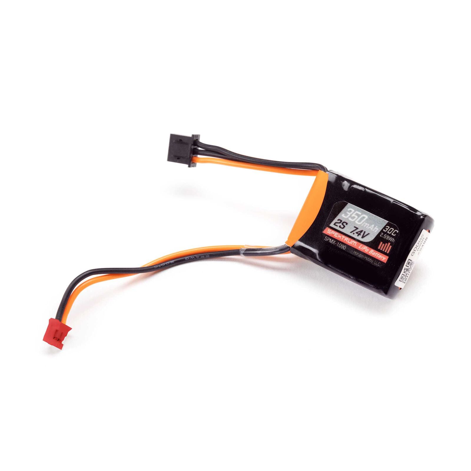 Spektrum RC - 7.4V 350mAh 2S 30C LiPo Battery: PH2.0