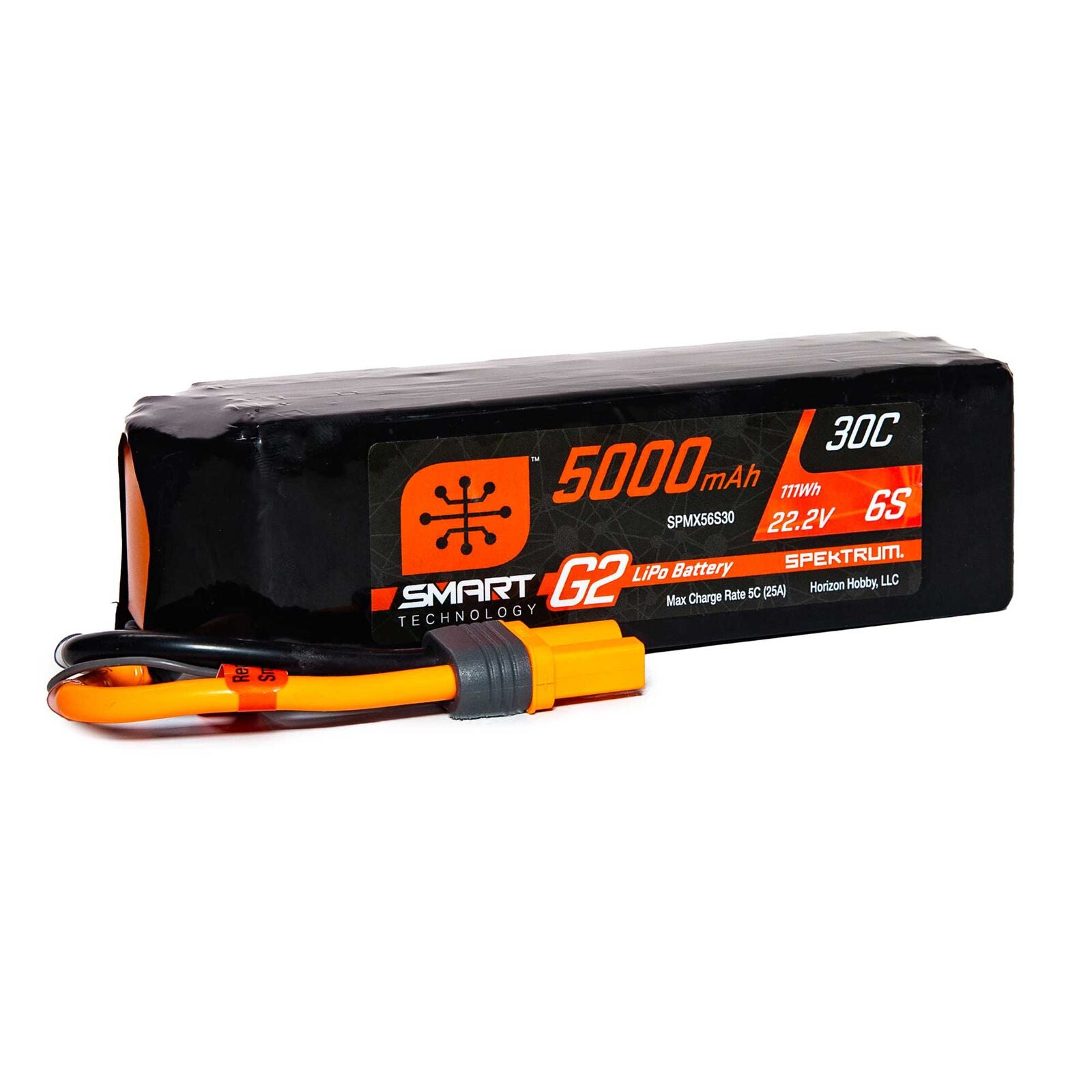 Spektrum RC - 22.2V 5000mAh 6S 30C Smart G2 LiPo Battery: IC5