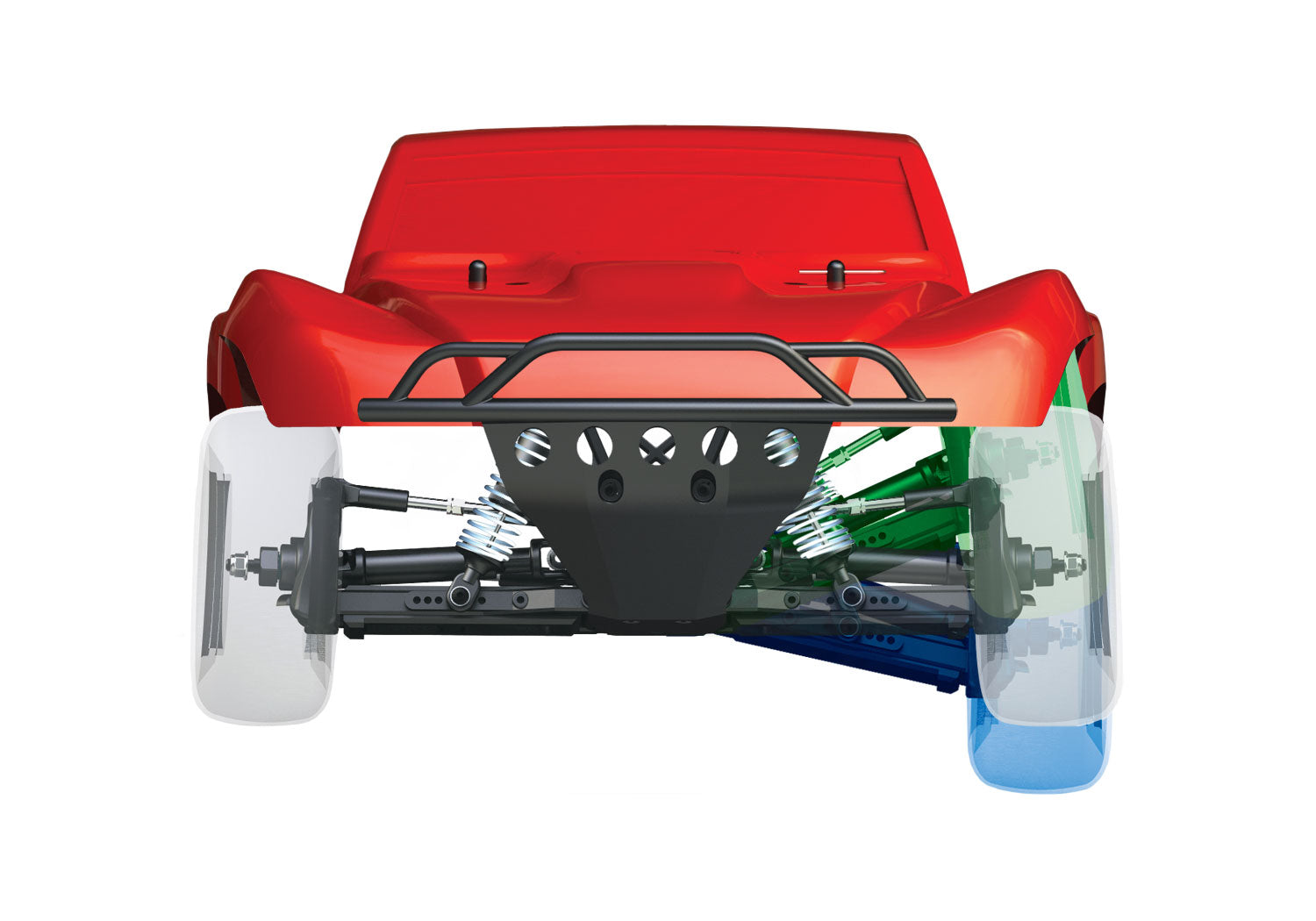 Traxxas - Slash VXL 1/10 RTR 4x4 Brushless Short Course Truck w/TQi™ 2.4GHz Radio & TSM®, Roja