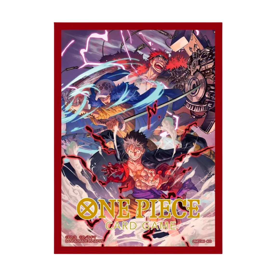 Bandai - One Piece Card Game: Official Sleeves TCG Stores Limited Edition (Luffy - Kid - Law)