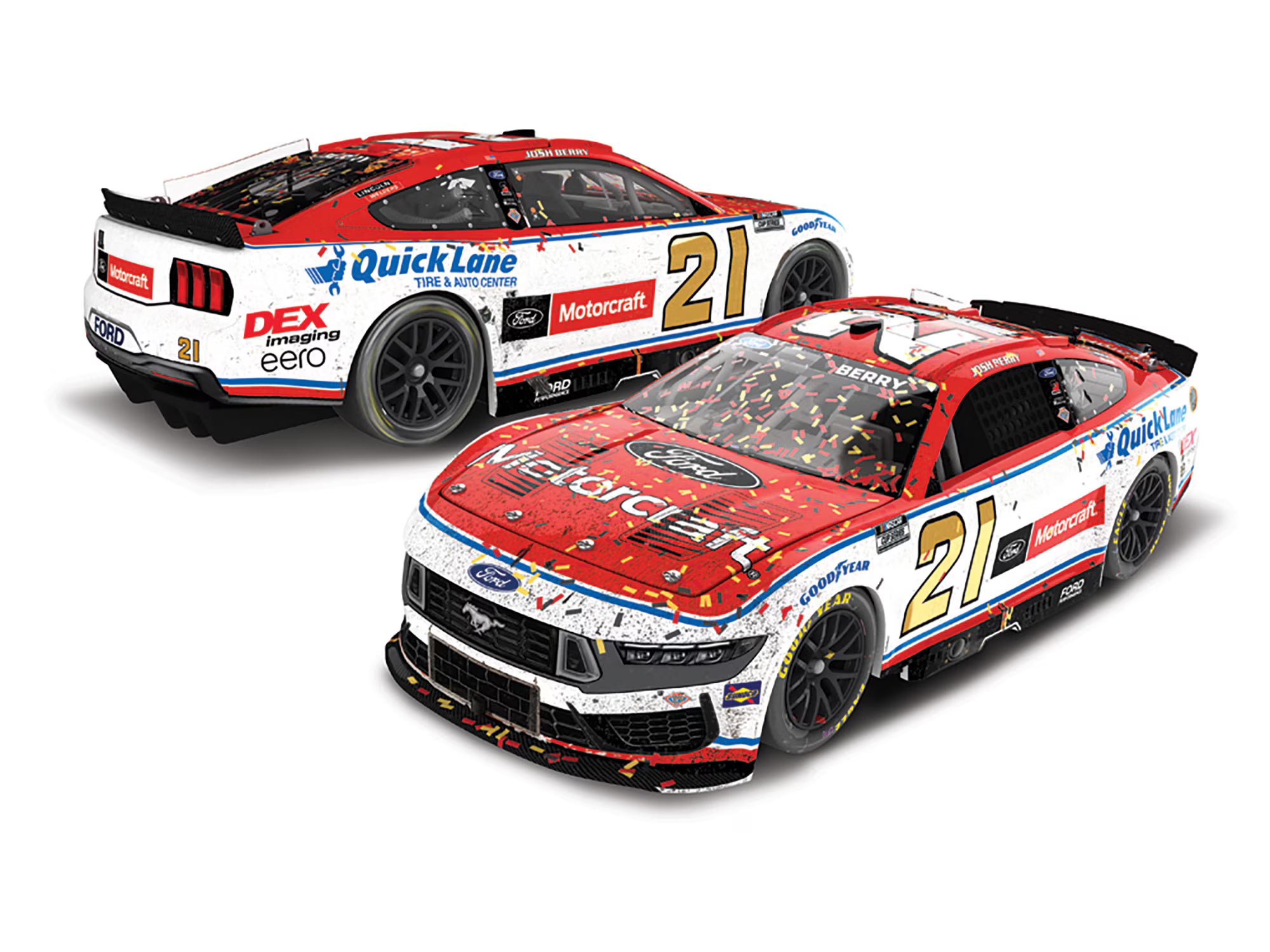 Lionel Racing - Josh Berry #21 Motorcraft Las Vegas Win 2025 Mustang, escala 1:64