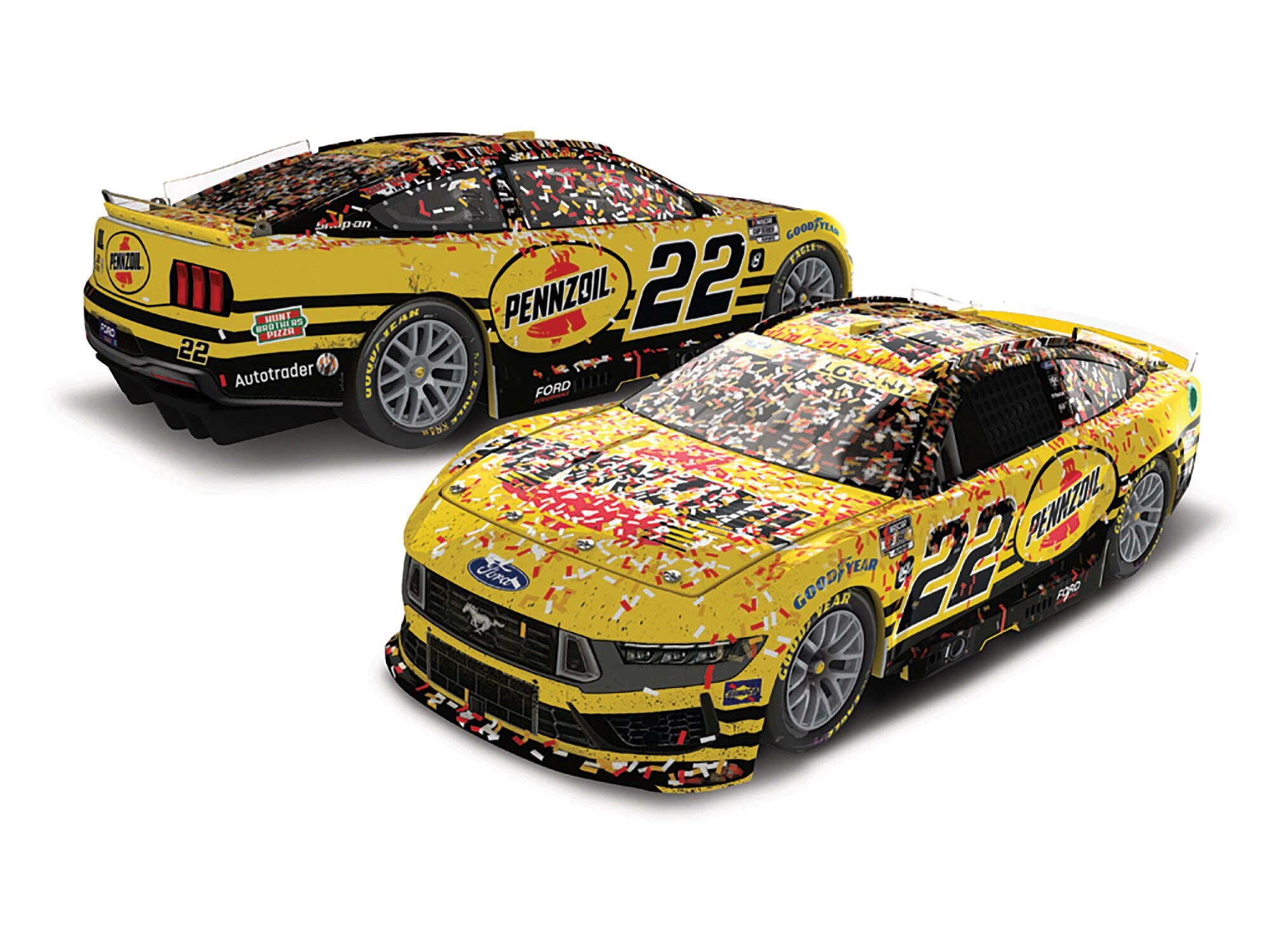 Lionel Racing - Joey Logano #22 Pennzoil Vegas Win 2024 Mustang, escala 1:64