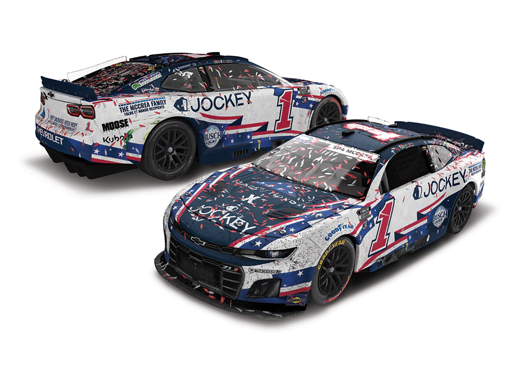 Lionel Racing - Ross Chastain #1 Jockey Folds of Honor Charlotte Win 2025 Chevrolet, escala 1:64