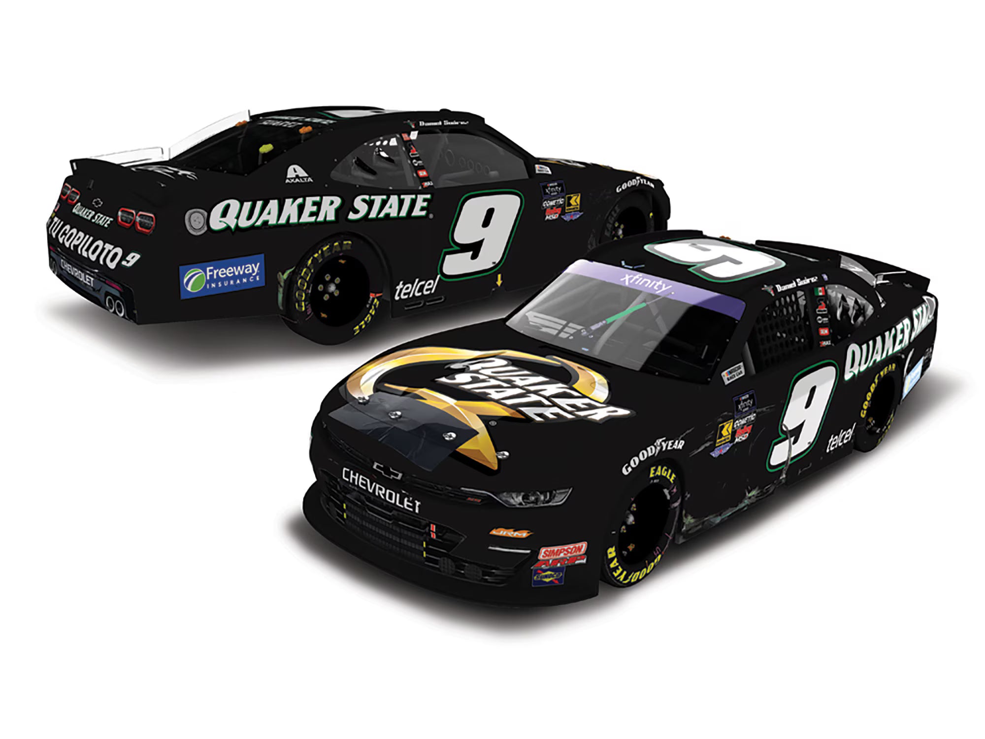 Lionel Racing - Daniel Suárez NO. 9 QUAKER STATE Autódromo Hermanos Rodriguez | JUNE 14, 2025, escala 1:64