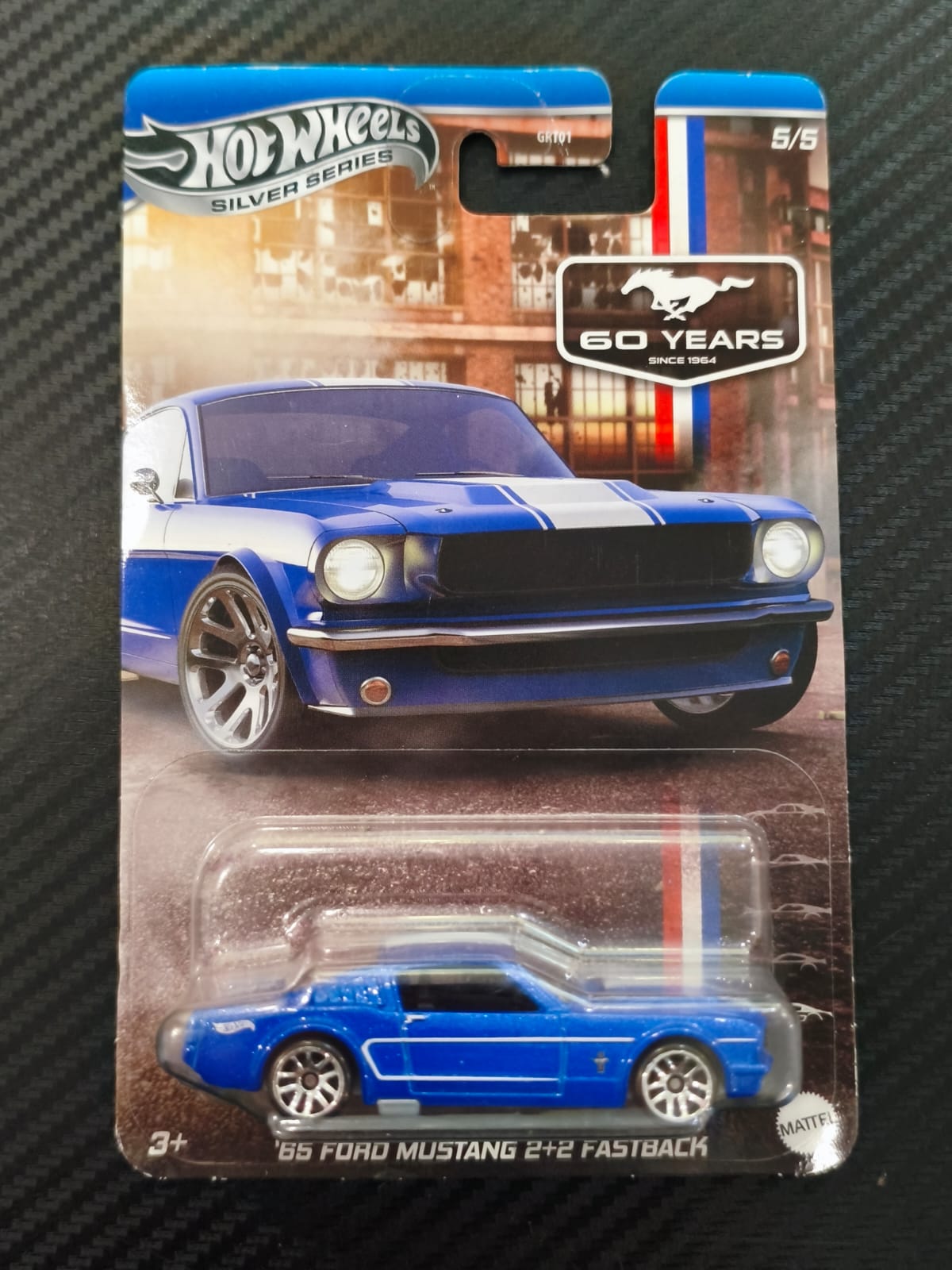 Mattel - Hot Wheels 65 Ford Mustang 2+2 Fastback, Silver Series 5/5