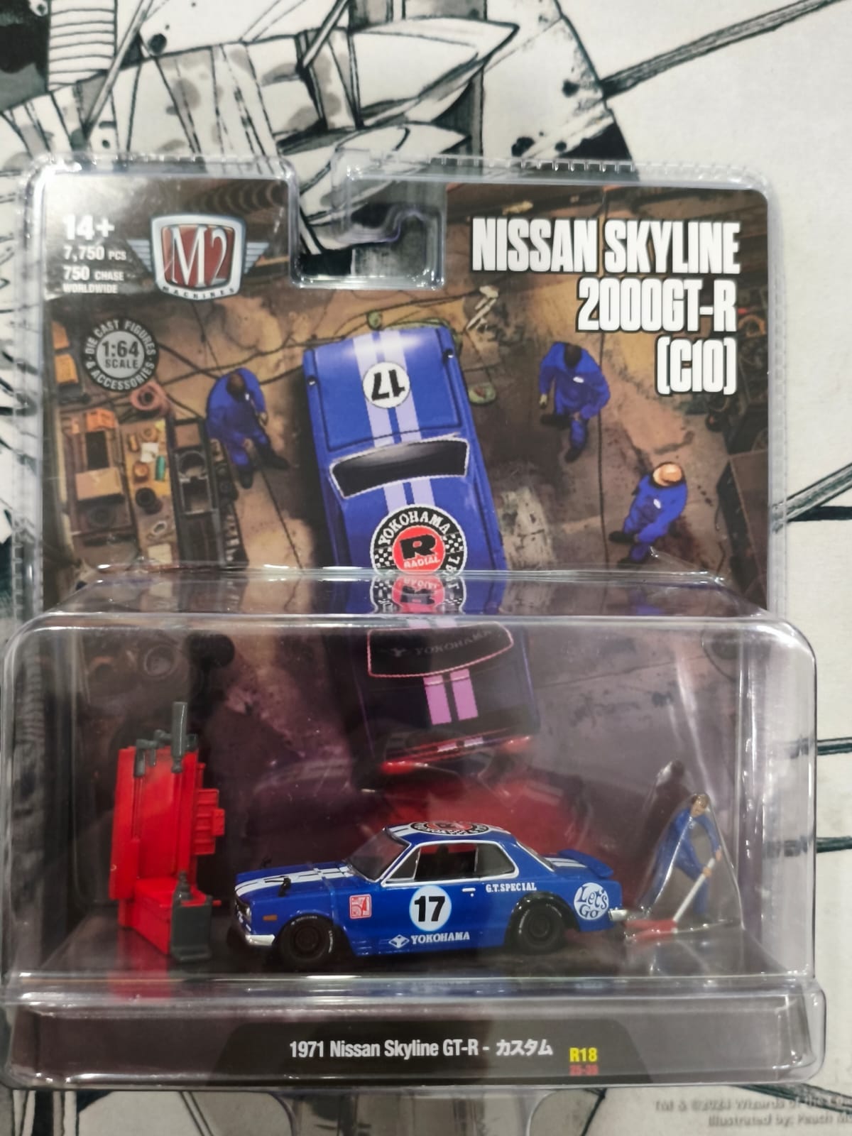 M2 MACHINES - Nissan Skyline GT-R Diorama 2000GT-R 1971 Máquinas M2 (C10) 1/64