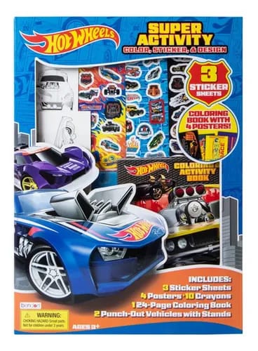 Mattel - Hot Wheels Super Activity Set: Colores, Stickers y Diseño