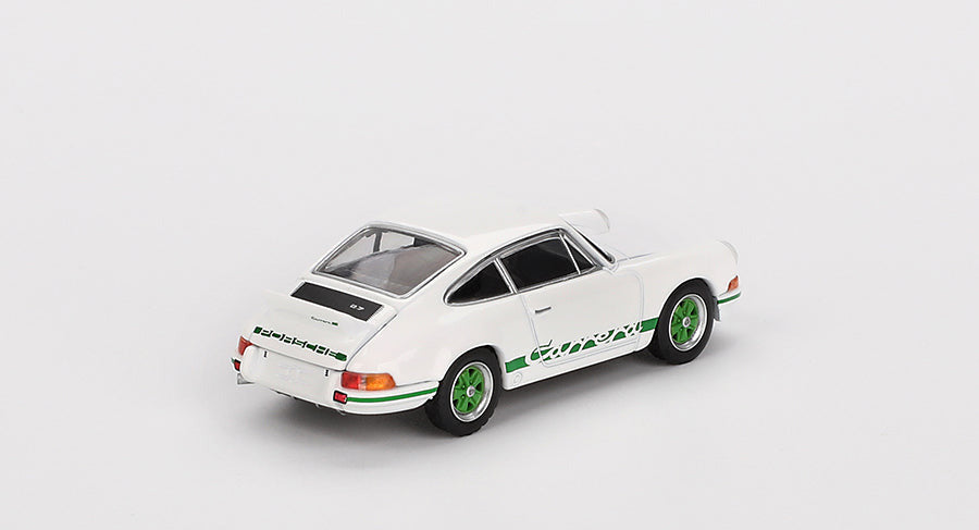 Mini GT - Porsche 911 Carrera RS 2.7 Grand Prix White with Green Livery 1/64