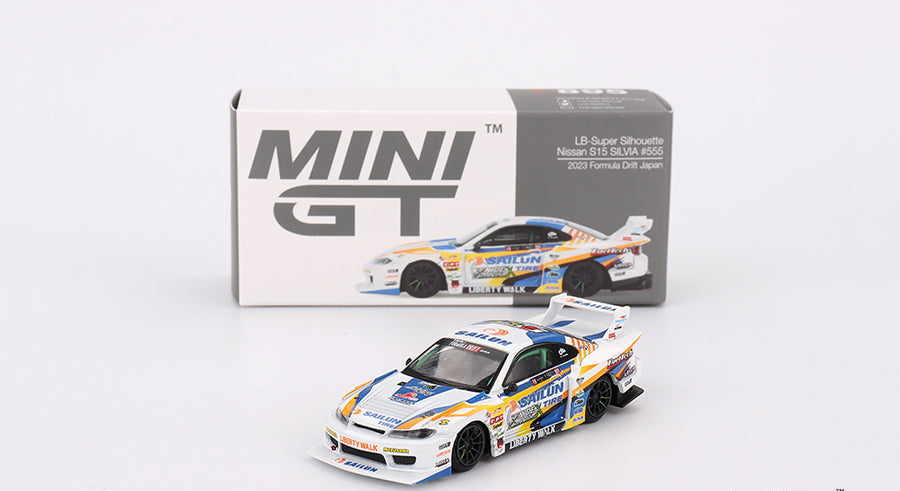 Mini GT - Nissan LB-Super Silhouette S15 SILVIA #555 2023 Formula Drift Japan 1/64