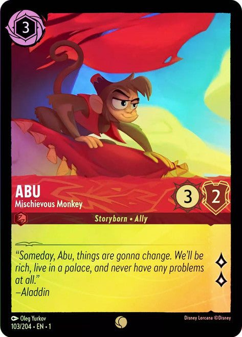 Carta Skippy - Energetic Rabbit,Set Into the Inklands, Número de Tarjeta 87 , Color Emerald, Rarity Common