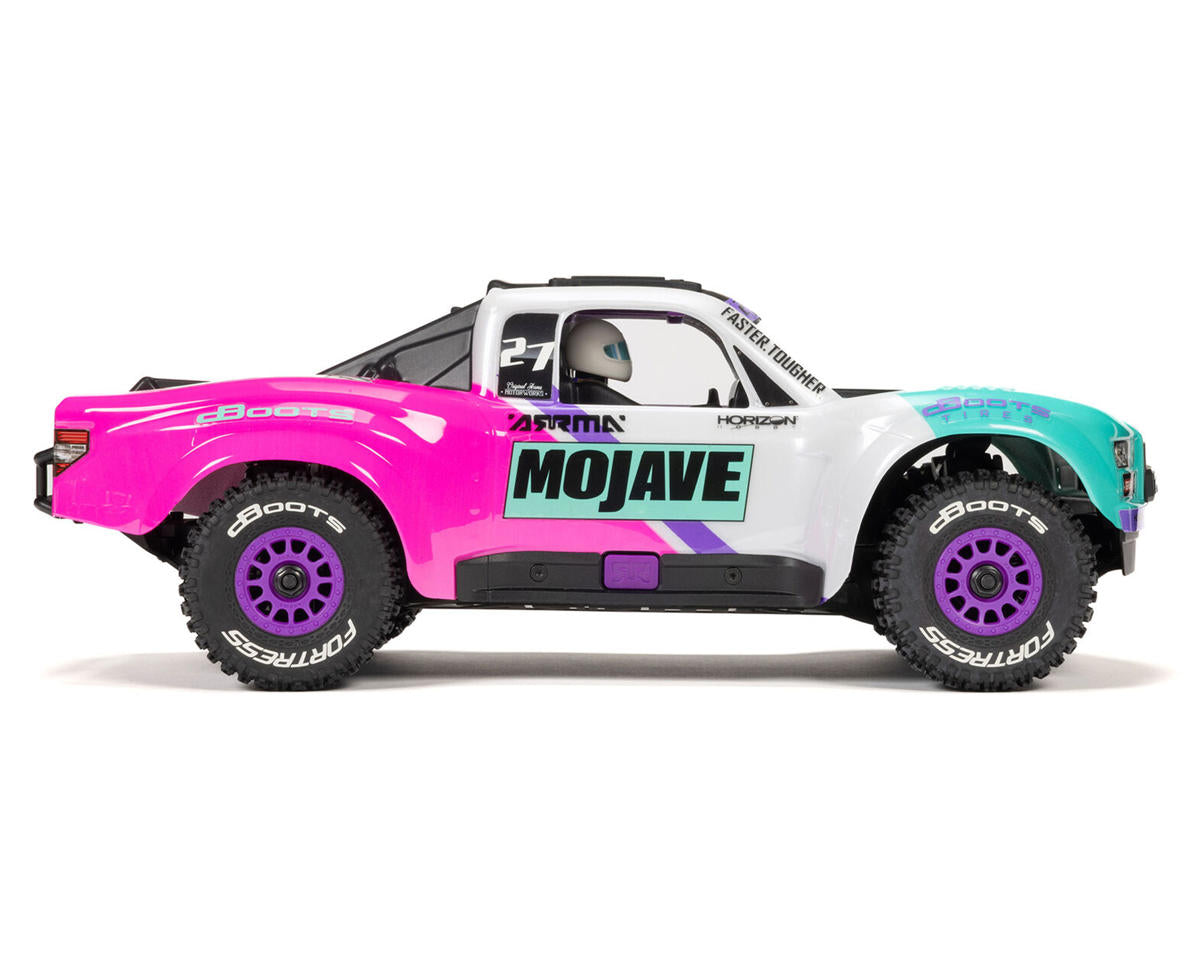 Arrma - 1/16 Mojave Grom 223S DSC 4X4 RTR Brushless Desert Truck, Teal/Pink (Battery & Charger Included)