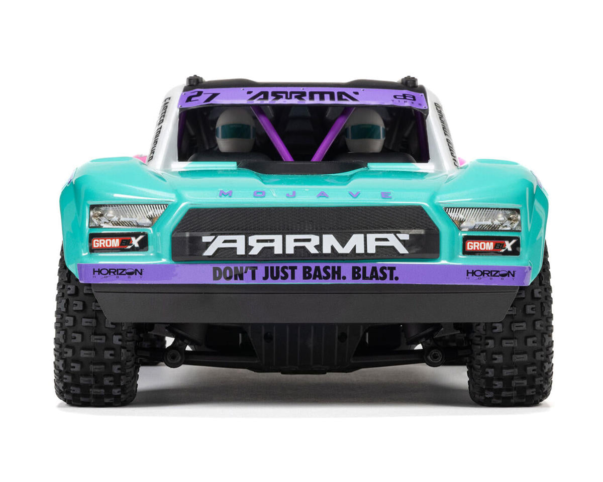 Arrma - 1/16 Mojave Grom 223S DSC 4X4 RTR Brushless Desert Truck, Teal/Pink (Battery & Charger Included)