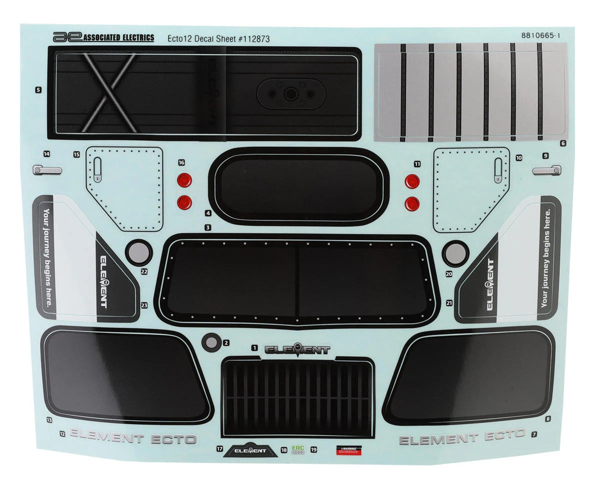 Element RC - Enduro12 Ecto Body Set (Clear)